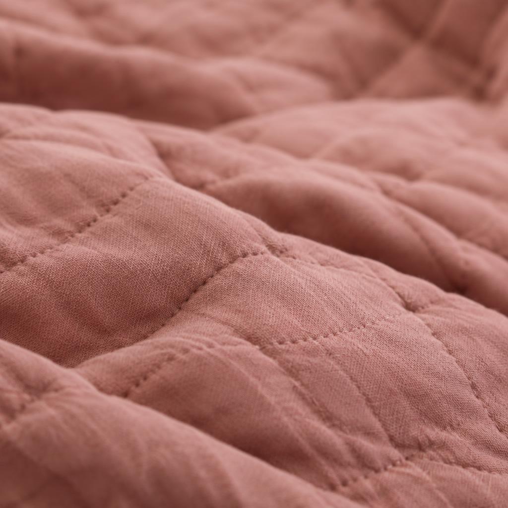 Gros plan sur un tissu matelassé rose